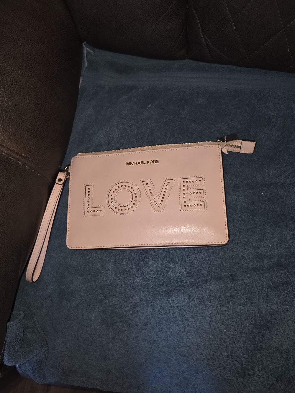 Michael Kors Pink 'LOVE' Wristlet